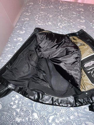 Chaqueta de cuero para moto mujer