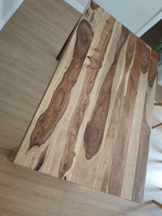 Mesa comedor madera maciza barnizada