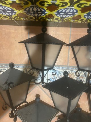 Farol de forja para pared