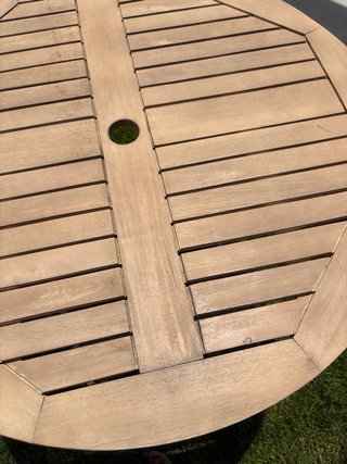 Mesa redonda plegable de madera