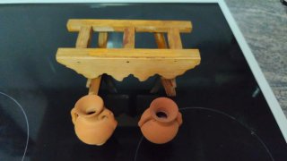 2 Mini Jarrones Decorativos Terracota