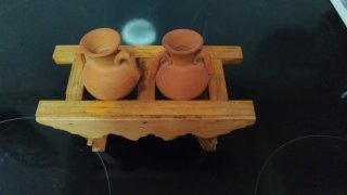 2 Mini Jarrones Decorativos Terracota