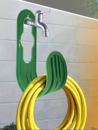 Colgador dispensador manguera verde