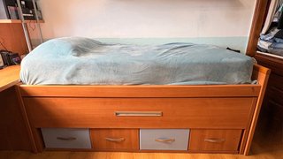 Cama nido de madera infantil, 190x90 cm
