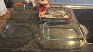 Bandejas de cristal para horno  5 por 20€ 1 por 5€