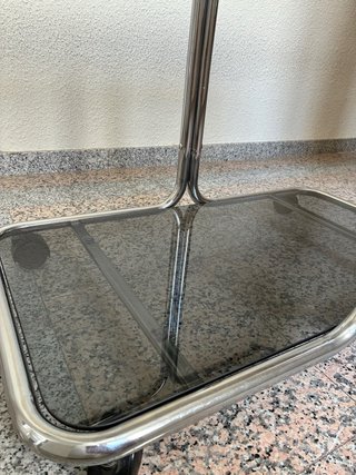 Camarera vintage cromada Acero Tubular cristal