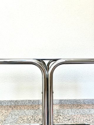 Camarera vintage cromada Acero Tubular cristal