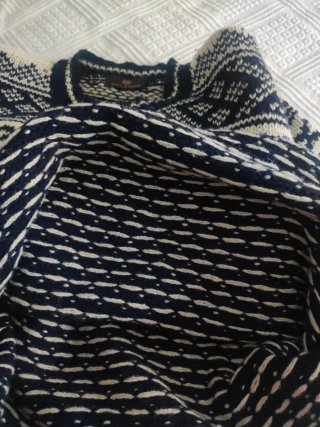 Jersey deportivo hombre azul y blanco.