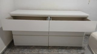 Cómoda Malm 6 cajones blanca Ikea