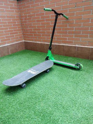 Patinete Freestyle Summit Verde+monopatín