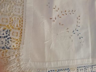 Risvolta letto matrimoniale vintage misto lino