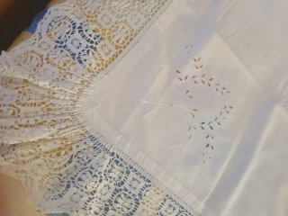 Risvolta letto matrimoniale vintage misto lino