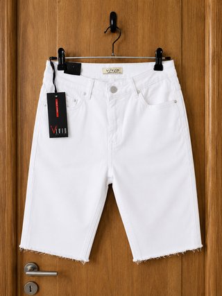 Bermuda vaquera push-up blanca