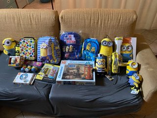 Collezione Minions con etichette