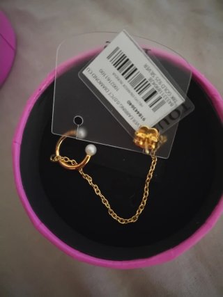 Pendiente Tous Oso con Perlas y Cadena