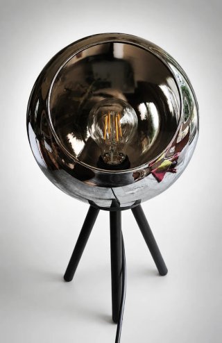 Lámpara Diseño Space Age Cristal Cromado