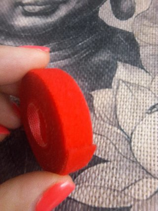 Cinta velcro roja para cables