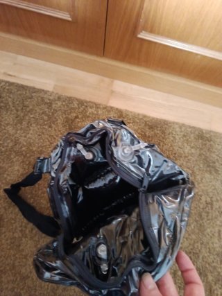 Mochila hinchable plateada