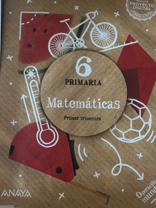 Matemáticas de 1,2 y 3 trimestre de 6 primaria