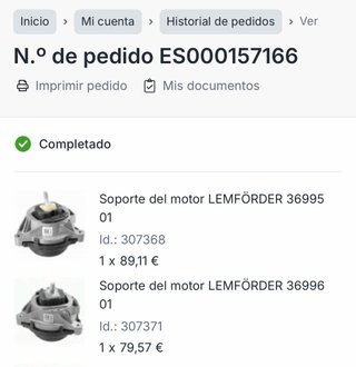 Soportes de motor LEMFÖRDER BMW