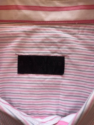 Camisa RICHMOND Talla 52 XL Rayas Rosas