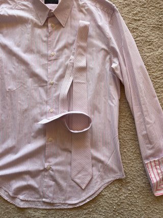Camisa RICHMOND Talla 52 XL Rayas Rosas