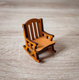 Miniatura sedia a dondolo legno Stile Vintage