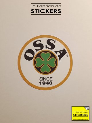 Pegatina OSSA 6 cm. Vinilo impreso de Alta calidad