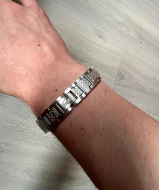 Pulsera Lacoste Plata y Verde