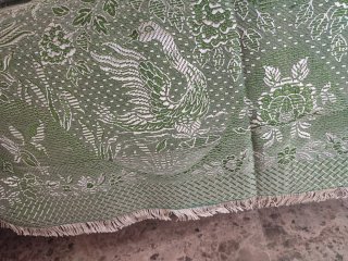 Colcha Cama 135 Diseño Floral Verde