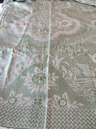 Colcha Cama 135 Diseño Floral Verde