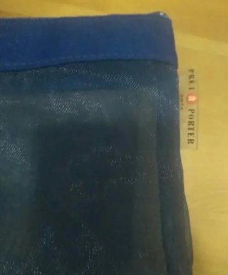 *Bolsa Tote Transparente con Asa Azul