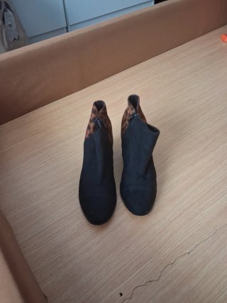 Botines tacón leopardo y negro