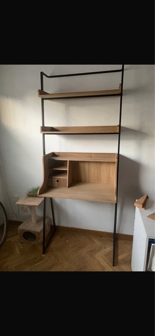 Estantería escritorio Sklum Madera y Metal