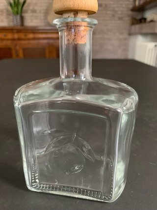 Set 2 Bottiglie Liquore Vetro con Tappo Sughero