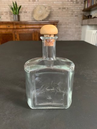 Set 2 Bottiglie Liquore Vetro con Tappo Sughero