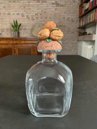 Set 2 Bottiglie Liquore Vetro con Tappo Sughero