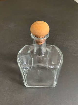 Set 2 Bottiglie Liquore Vetro con Tappo Sughero