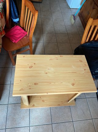 Mesa auxiliar madera con ruedas