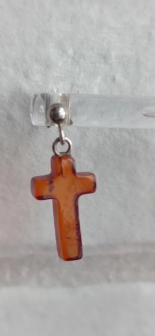 Pendientes plata y ámbar.