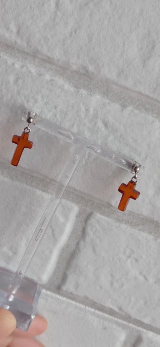 Pendientes plata y ámbar.