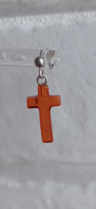 Pendientes plata y ámbar.