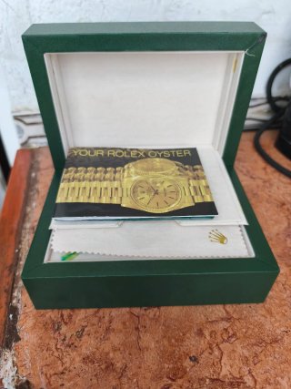 Preciosa Caja de reloj Rolex verde original
