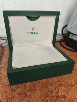 Preciosa Caja de reloj Rolex verde original