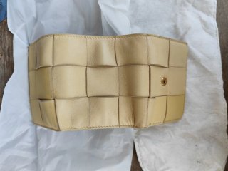Cartera Bottega Veneta Trifold Beige