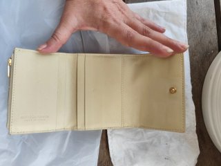 Cartera Bottega Veneta Trifold Beige