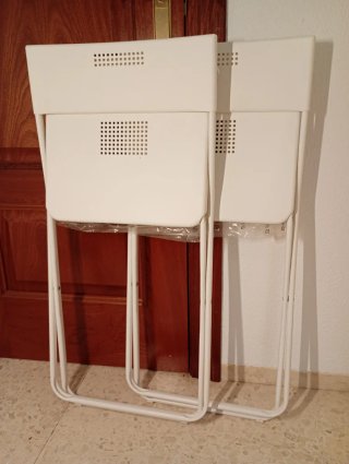 Sillas de jardín Ikea plegables blancas
