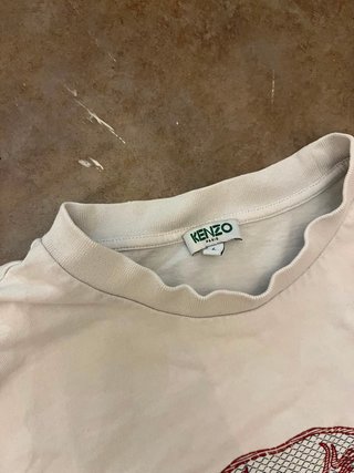 Camiseta Kenzo Tigre Paris Talla L Blanca