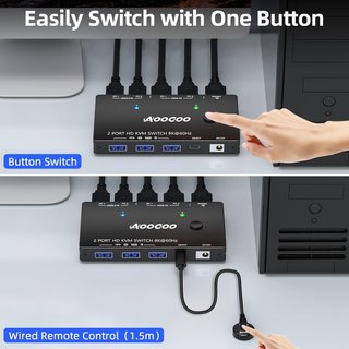 Conmutador KVM HDMI 8K 60Hz