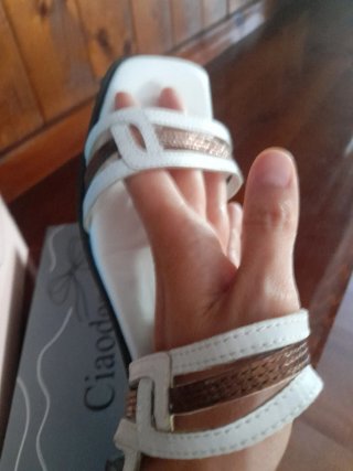 Sandali donna vera pelle Made in Italy n.39